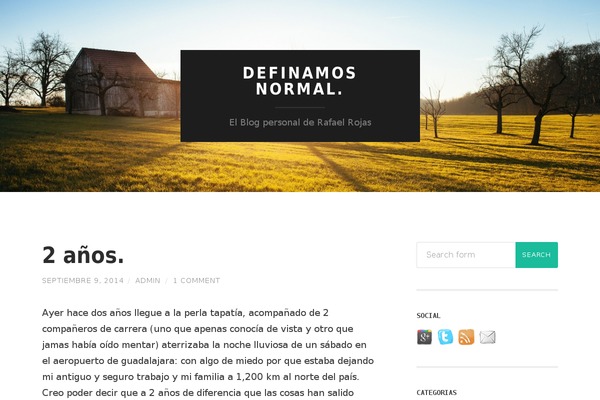 Hemingway theme site design template sample