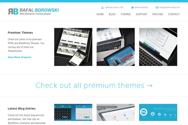 Hunter theme websites examples