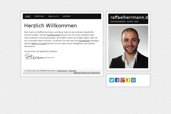 zeeBizzCard theme site design template sample