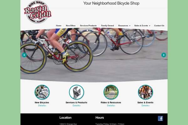 ragincajunbikeshop.com site used Foliostudio