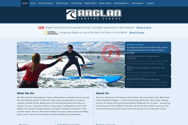 raglansurfingschool.co.nz site used WaveRide