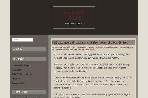 Blog Fever theme site design template sample