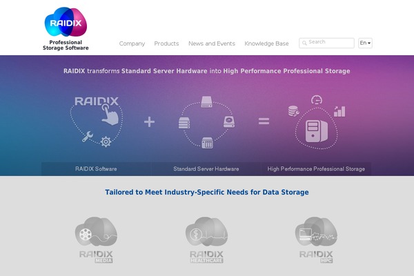 raidixstorage.com site used Raidix