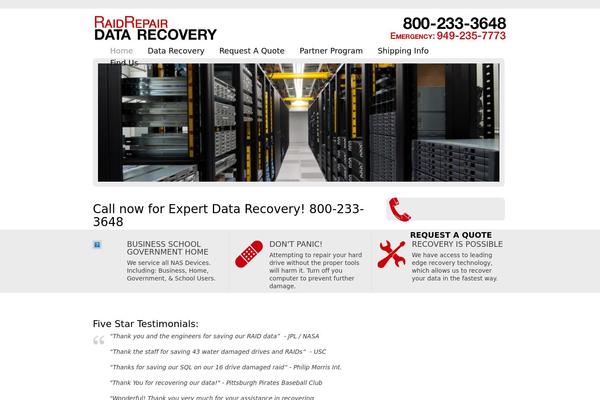 Vulcan theme site design template sample