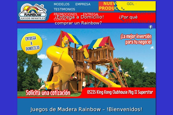 Rainbow theme site design template sample