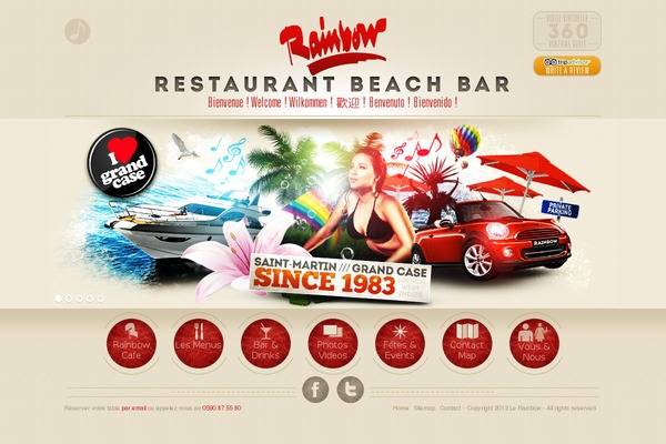 Rainbow theme site design template sample