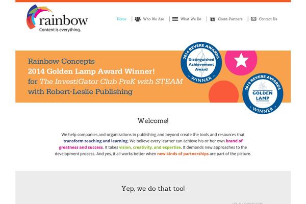 Rainbow theme site design template sample