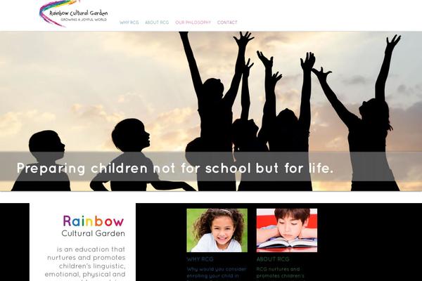 Rainbow theme site design template sample