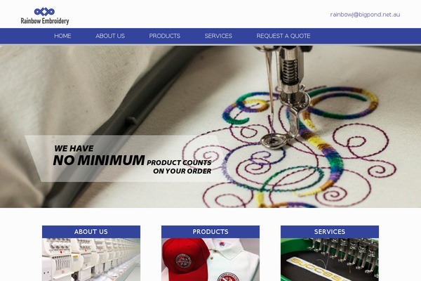 Rainbow theme site design template sample