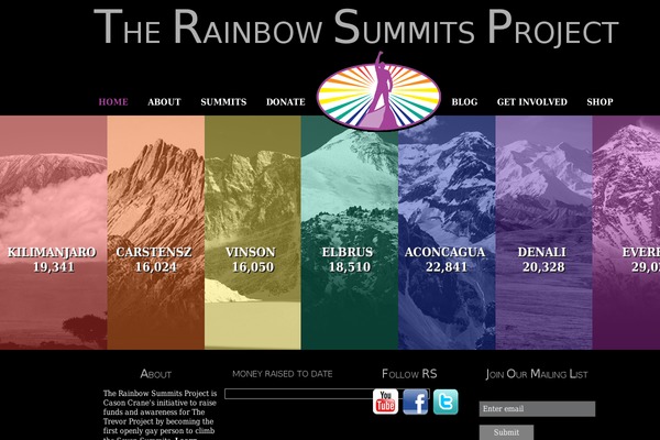 Rainbow theme site design template sample