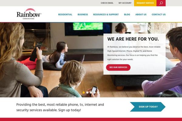 Rainbow theme site design template sample