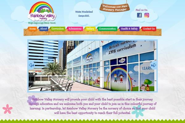Rainbow theme site design template sample