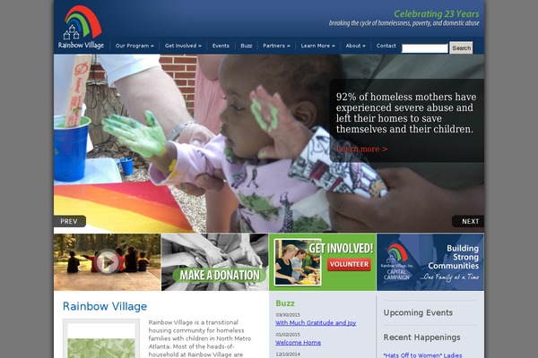 Rainbow theme site design template sample