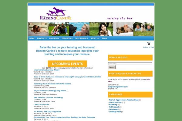 raisingcanine.com site used Flexx Blue