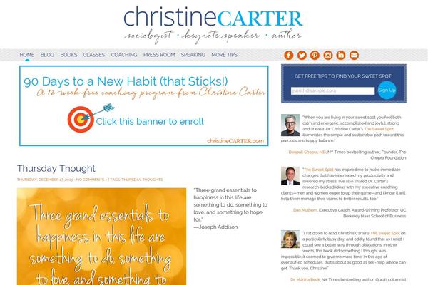 raisinghappiness.com site used Christinecarter
