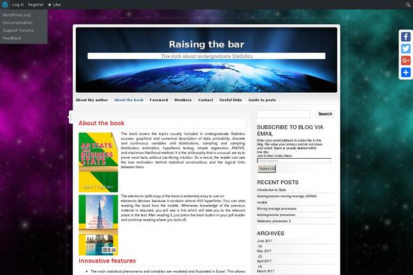 Universe theme site design template sample