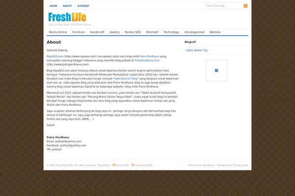 Freshlife theme site design template sample