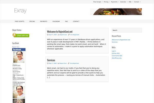 Exray theme site design template sample