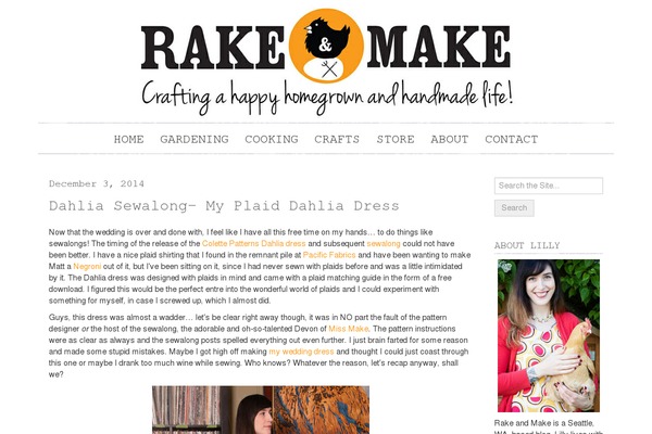 rakeandmake.com site used Angiemakes-grayladygray
