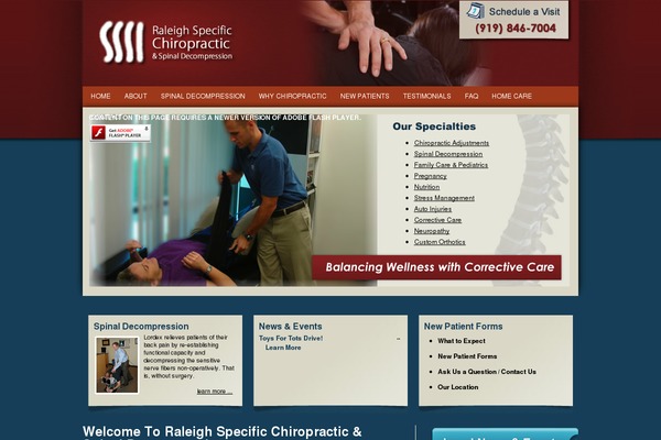 Chiropractic theme site design template sample