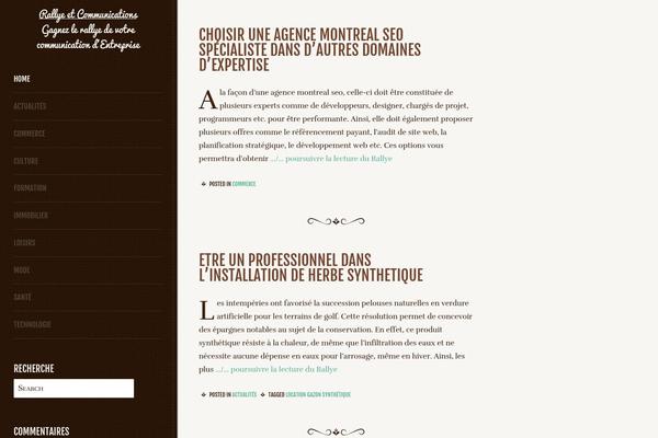 Stitch theme site design template sample