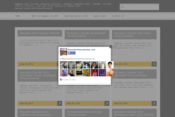 Site using Facebook Page Promoter Lightbox plugin