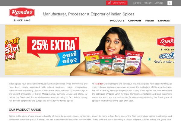 ramdevfood.com site used Ramdev