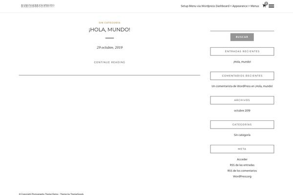 Photography theme site design template sample