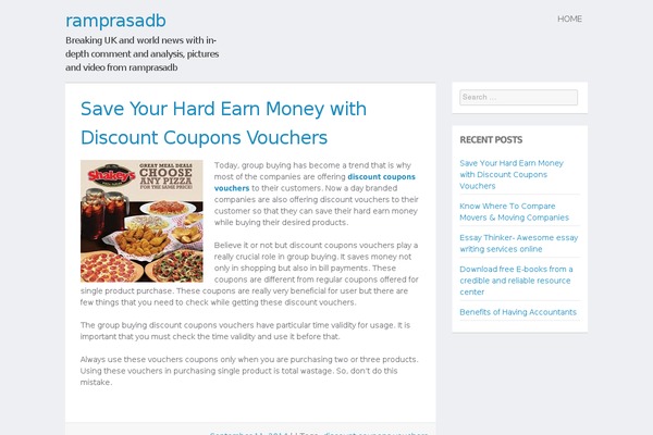 Piedmont theme site design template sample
