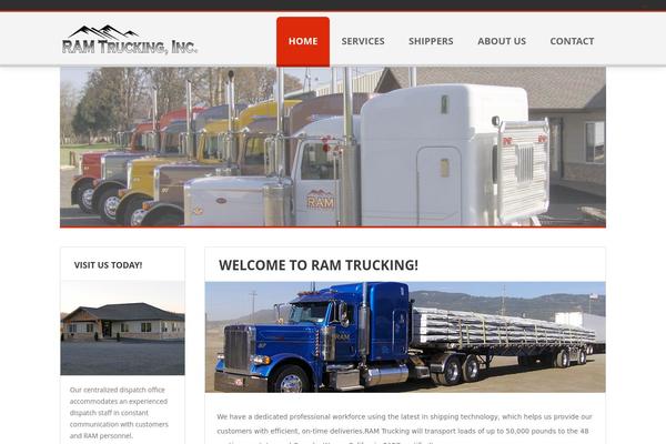 Trucking theme site design template sample