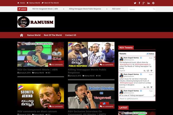 Discover theme site design template sample