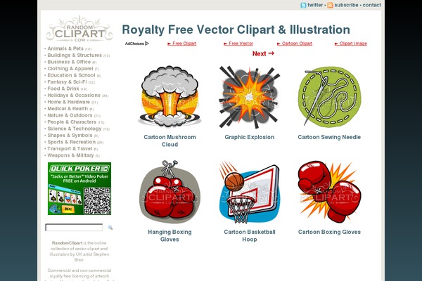 clipart theme websites examples