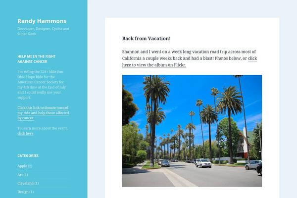 Twenty Fifteen theme site design template sample