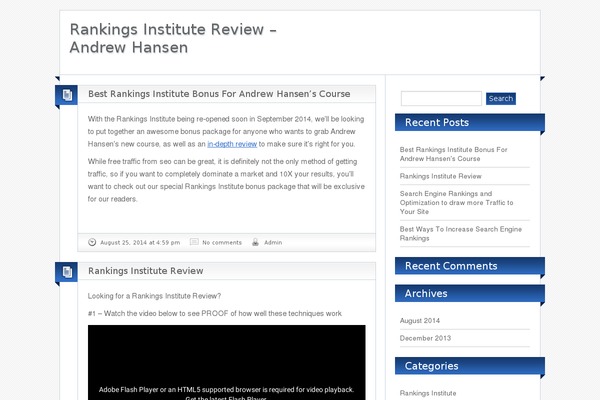 rankingsinstitute.net site used Blogolife-pro-2013