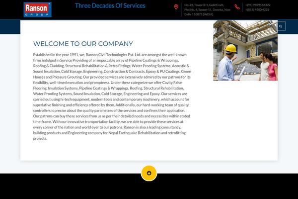 Tanj theme site design template sample