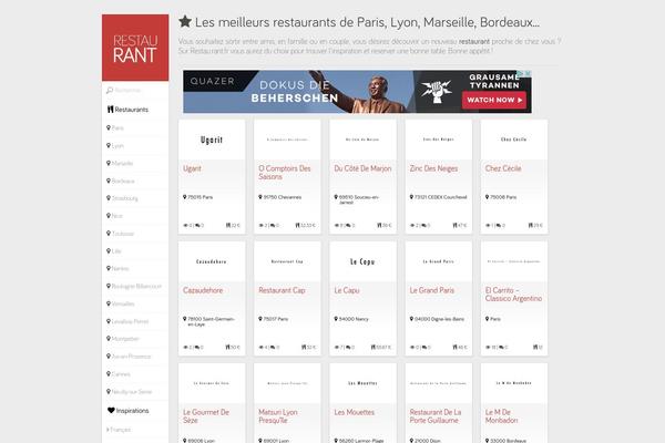 Restaurant theme site design template sample