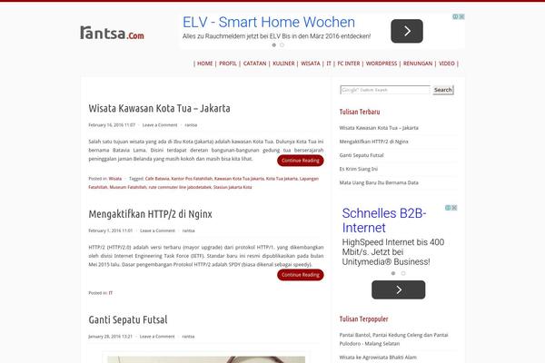 Radius theme site design template sample