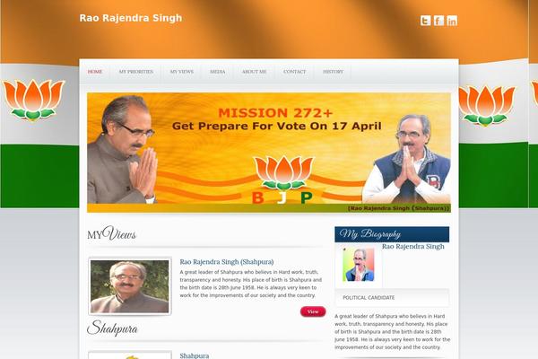 Candidate theme site design template sample