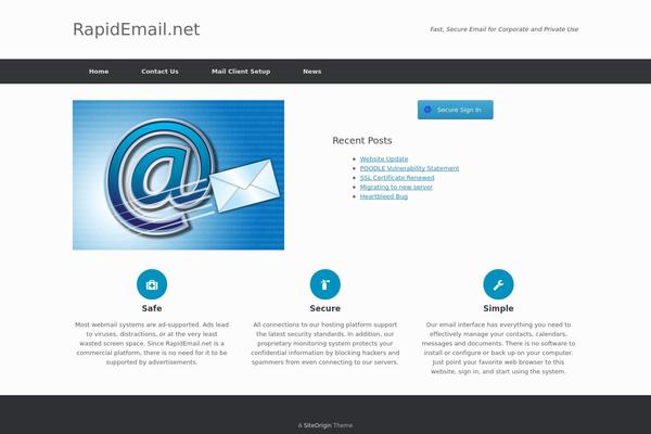 Vantage theme site design template sample