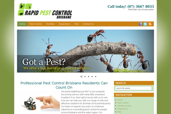 rapidpestcontrolbrisbane.com.au site used CoziPress