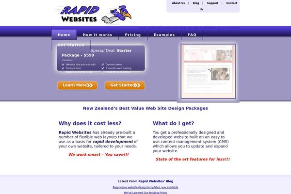 Rapid theme site design template sample