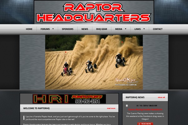 raptorhq.com site used Radial