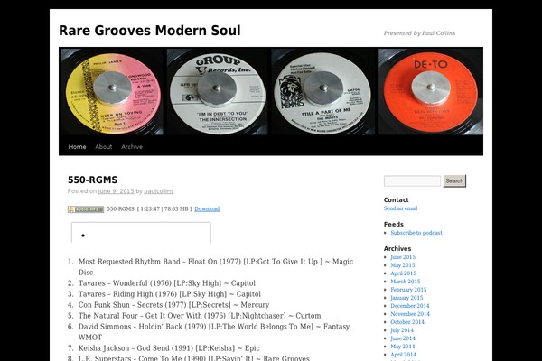 Site using Compact WP Audio Player plugin
