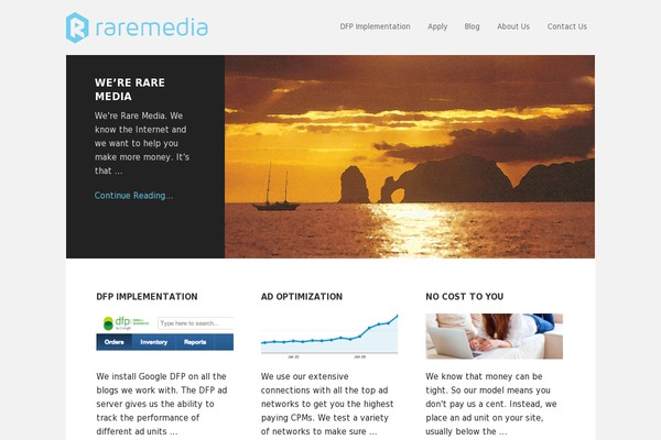 raremediapartners.com site used Executive Pro Theme