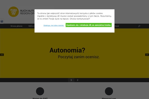 Site using Cookie-warning plugin