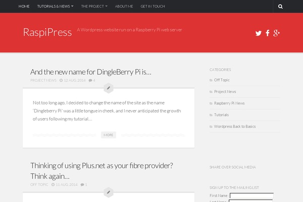 raspipress.com site used Agnar