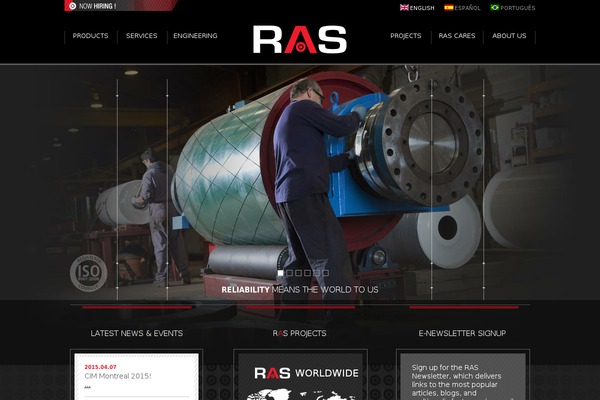 Ras theme site design template sample