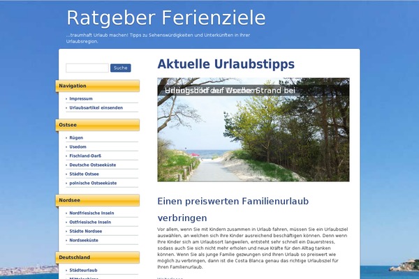 Beach theme site design template sample