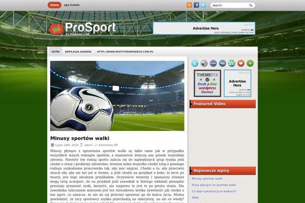 Prosports theme site design template sample