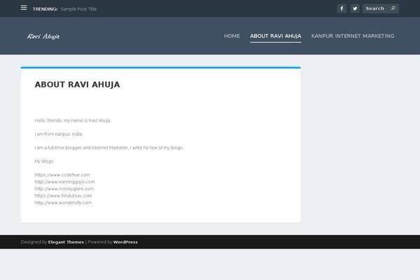 Extra theme site design template sample